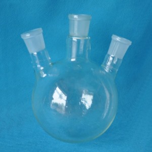 Glass Boiling Flask,  Round Bottom With 3 Obligue Necks,Standard Ground Mouth