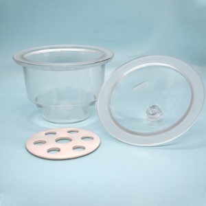 Glass Desiccator Clear With Porcelain Plate