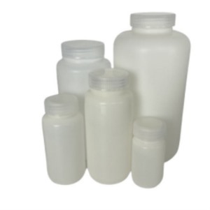 FLPE Wide Mouth Fluorinated Plastic Bottles,Not Autoclavable,Non-Sterile,Natural Translucent,Leak Proof
