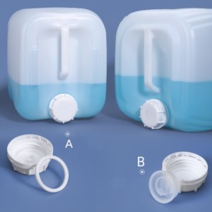 Plastic Bucket,HDPE,Wihte/Translucency/Blue, With HDPE Screw Cap