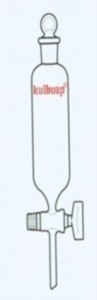 Glass Separatory Funnel With Glass Stopcock And Glass Stopper,Barrel-Shaped