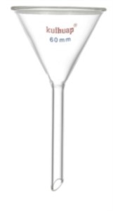 Glass Funnel,Short Stem 60⁰,Boro 3.3 Glass