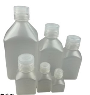 USP Class VI PPCO Graduated Square Plastic Bottles,Autoclavable,Non-Sterile,Natural Translucent,Leak Proof